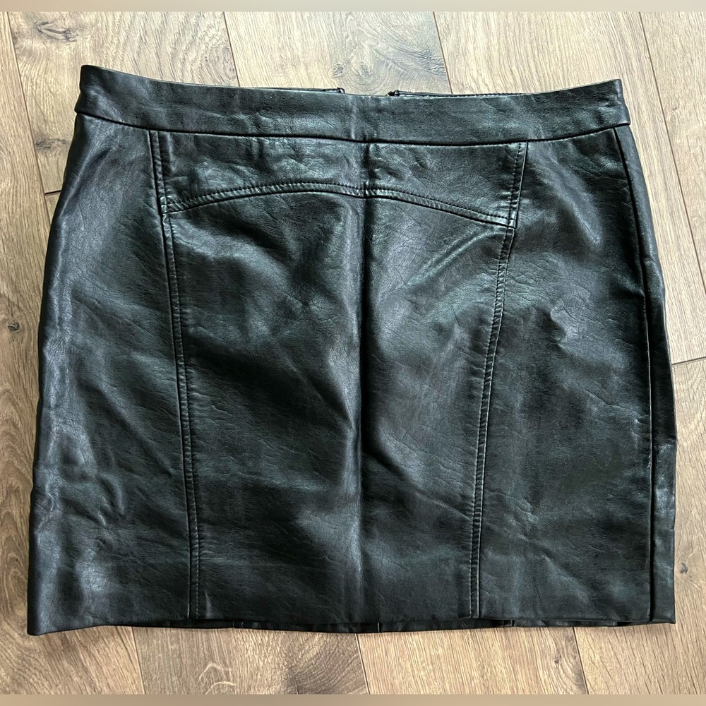 French Connection Vegan Leather Skirt